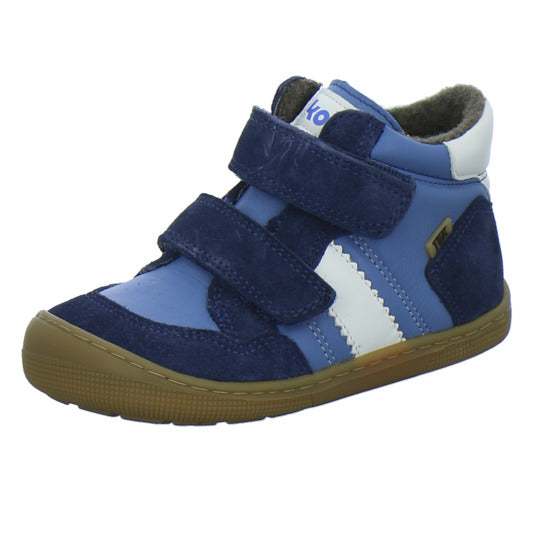 Koel Stiefel ungefüttert Jungen Barefoot Tex Blau-kombi