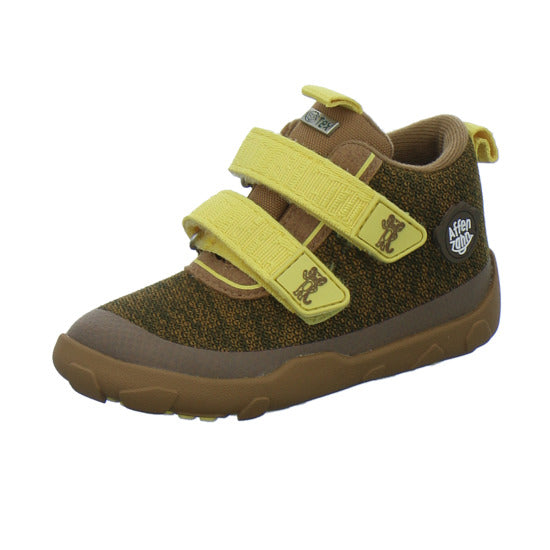 Affenzahn Stiefel ungefüttert Jungen Knit Happy Braun-kombi