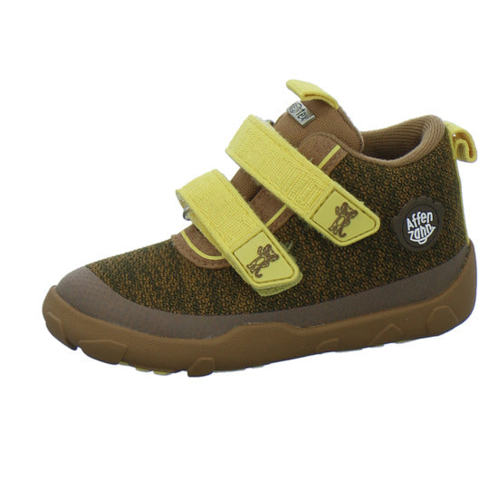 Affenzahn Stiefel ungefüttert Jungen Knit Happy Braun-kombi