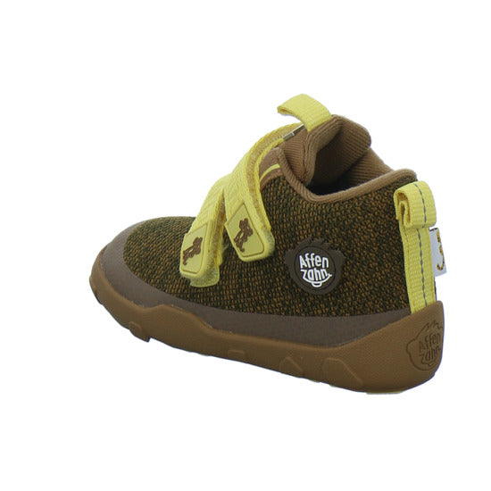 Affenzahn Stiefel ungefüttert Jungen Knit Happy Braun-kombi