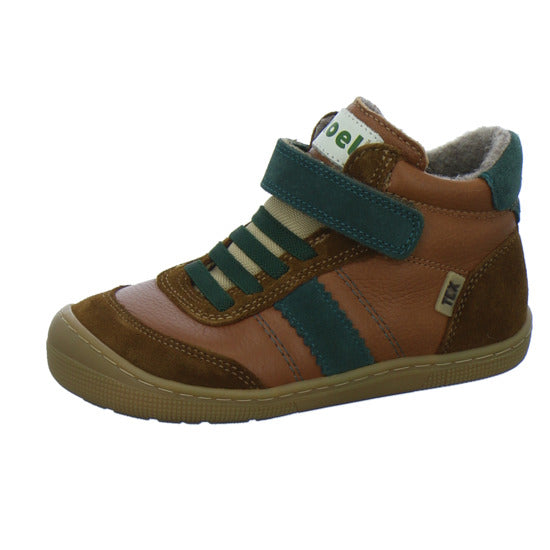 Koel Stiefel ungefüttert Jungen Barefoot Tex Braun-kombi