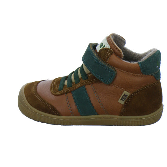 Koel Stiefel ungefüttert Jungen Barefoot Tex Braun-kombi