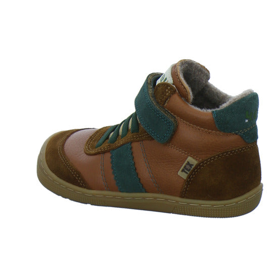 Koel Stiefel ungefüttert Jungen Barefoot Tex Braun-kombi
