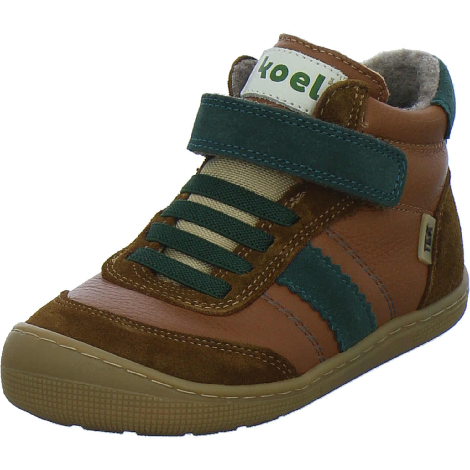 Koel Stiefel ungefüttert Jungen Barefoot Tex Braun-kombi