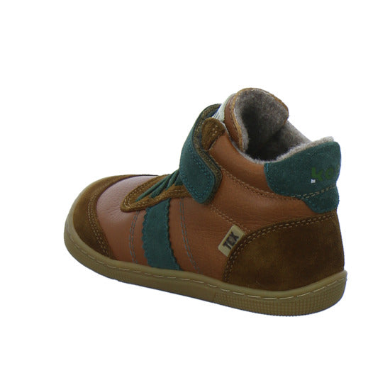 Koel Stiefel ungefüttert Jungen Barefoot Tex Braun-kombi