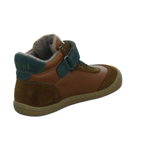 Koel Stiefel ungefüttert Jungen Barefoot Tex Braun-kombi