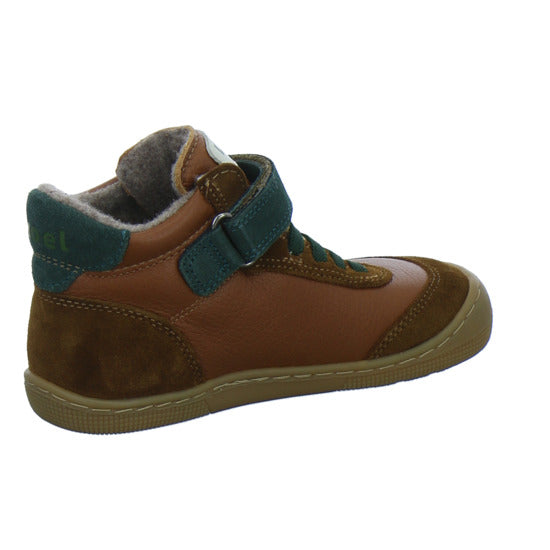 Koel Stiefel ungefüttert Jungen Barefoot Tex Braun-kombi