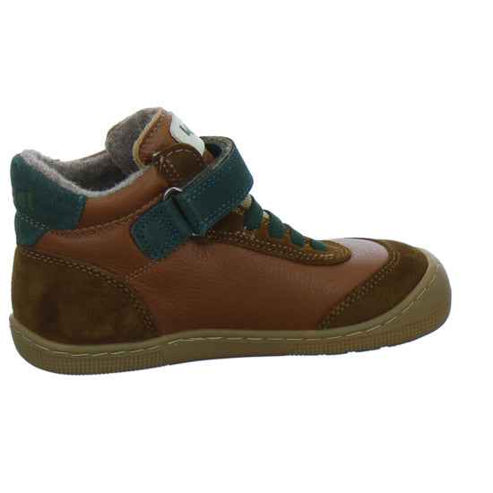Koel Stiefel ungefüttert Jungen Barefoot Tex Braun-kombi