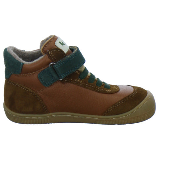 Koel Stiefel ungefüttert Jungen Barefoot Tex Braun-kombi