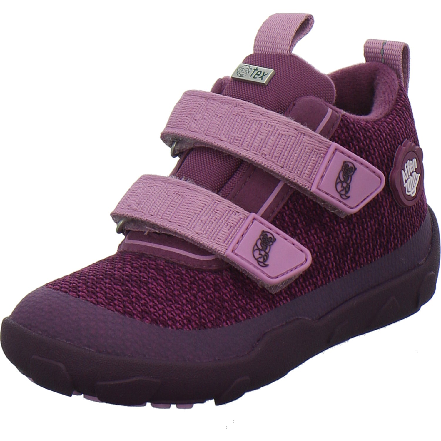 Affenzahn Stiefel ungefüttert Jungen Knit Happy Bordeaux