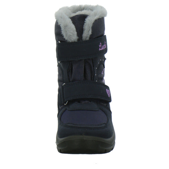 Lurchi Kimiko Blinker Winterschuhe warm gefüttert Blau-kombi - 360° Ansicht