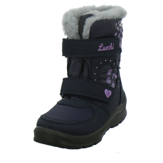 Lurchi Kimiko Blinker Winterschuhe warm gefüttert Blau-kombi - 360° Ansicht