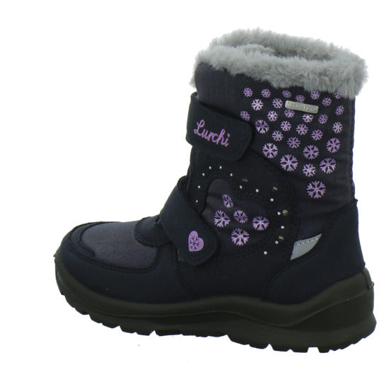 Lurchi Kimiko Blinker Winterschuhe warm gefüttert Blau-kombi - 360° Ansicht