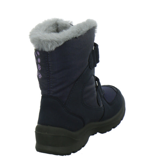 Lurchi Kimiko Blinker Winterschuhe warm gefüttert Blau-kombi - 360° Ansicht