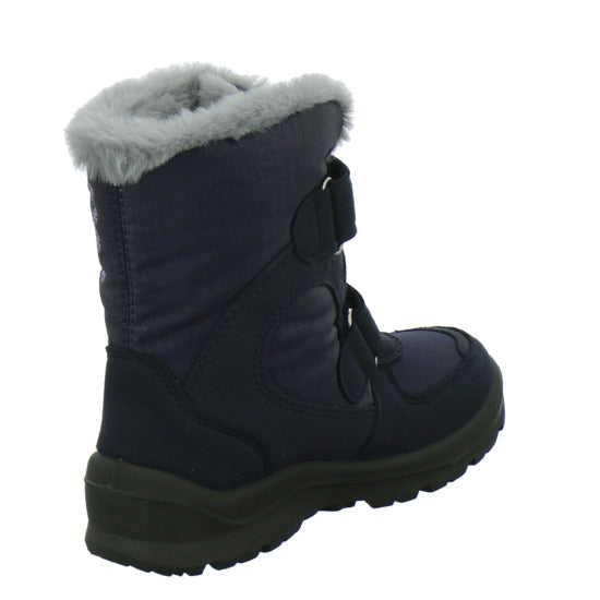 Lurchi Kimiko Blinker Winterschuhe warm gefüttert Blau-kombi - 360° Ansicht