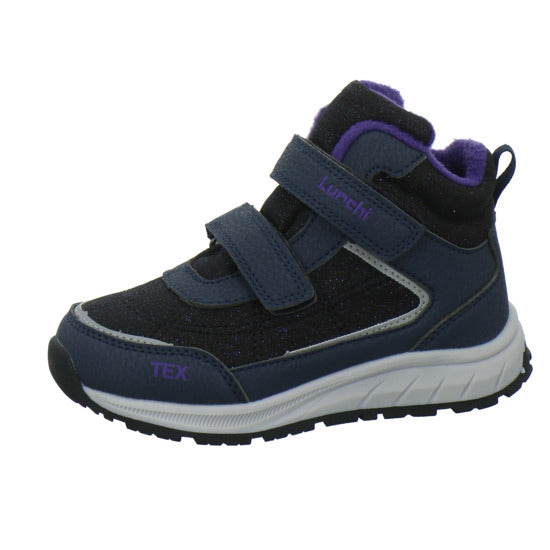 Lurchi Ledri Winterschuhe warm gefüttert Blau-kombi - 360° Ansicht