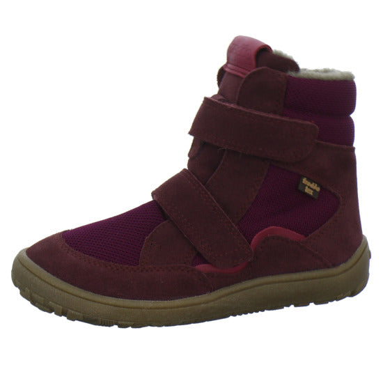 Froddo Barefoot Winterschuhe warm gefüttert Bordeaux - 360° Ansicht