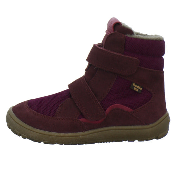 Froddo Barefoot Winterschuhe warm gefüttert Bordeaux - 360° Ansicht