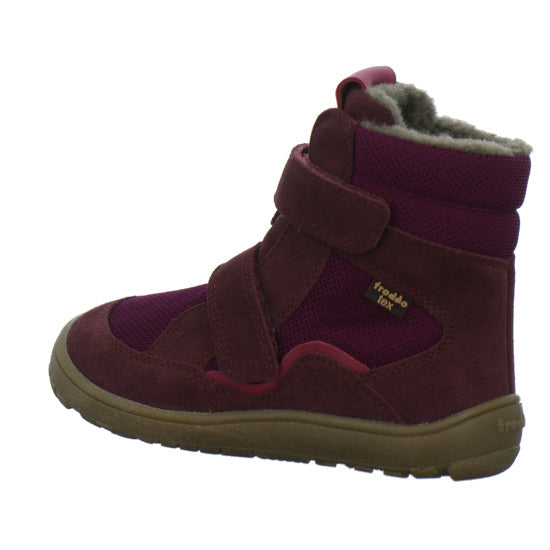Froddo Barefoot Winterschuhe warm gefüttert Bordeaux - 360° Ansicht