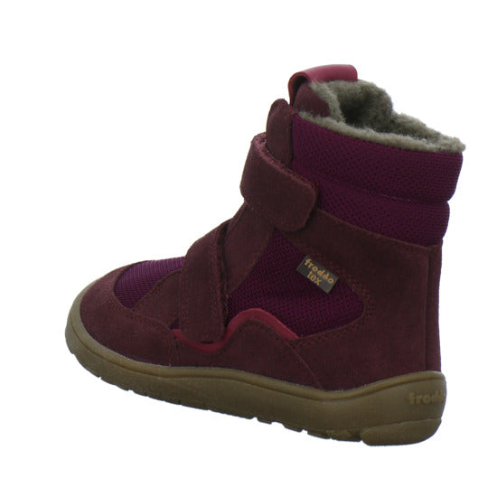 Froddo Barefoot Winterschuhe warm gefüttert Bordeaux - 360° Ansicht