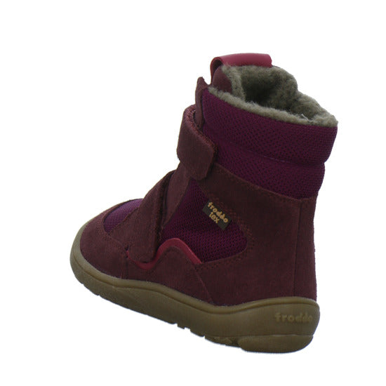 Froddo Barefoot Winterschuhe warm gefüttert Bordeaux - 360° Ansicht