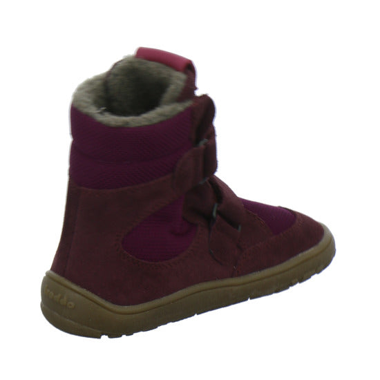Froddo Barefoot Winterschuhe warm gefüttert Bordeaux - 360° Ansicht