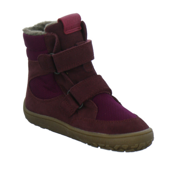 Froddo Barefoot Winterschuhe warm gefüttert Bordeaux - 360° Ansicht