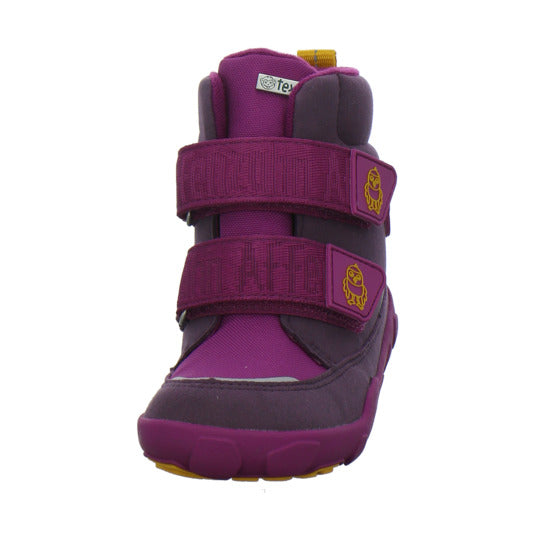Affenzahn Vegan Comfy Winterschuhe warm gefüttert Bordeaux - 360° Ansicht