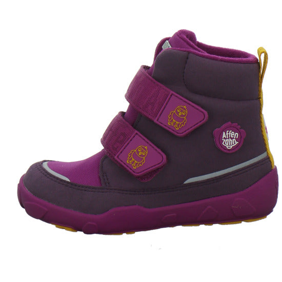 Affenzahn Vegan Comfy Winterschuhe warm gefüttert Bordeaux - 360° Ansicht