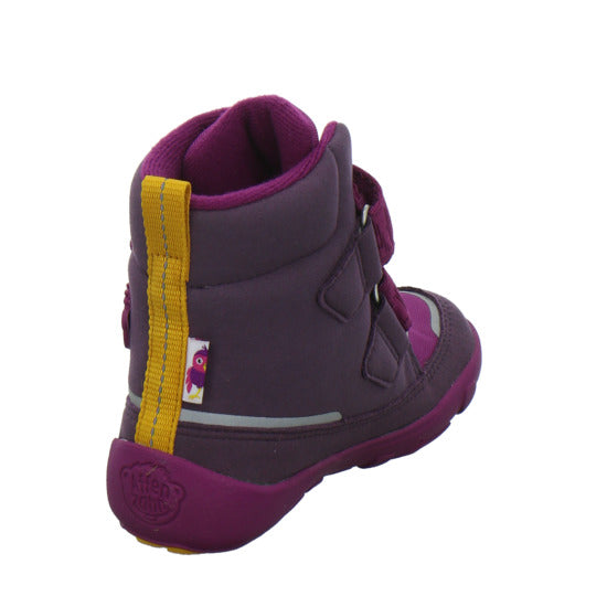 Affenzahn Vegan Comfy Winterschuhe warm gefüttert Bordeaux - 360° Ansicht