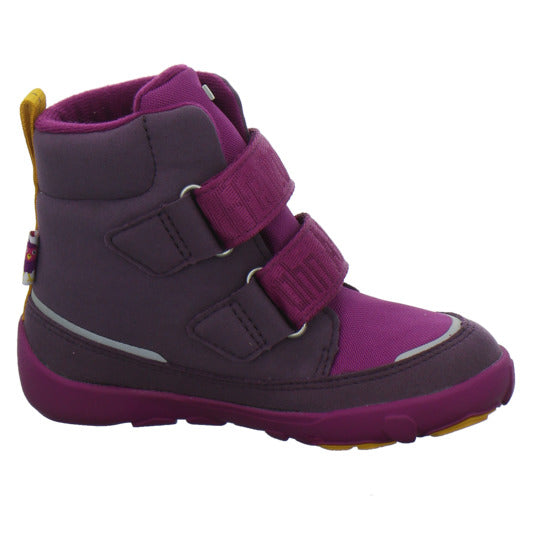 Affenzahn Vegan Comfy Winterschuhe warm gefüttert Bordeaux - 360° Ansicht