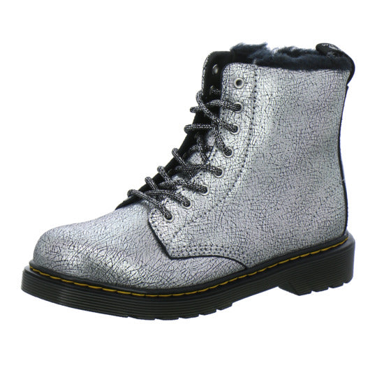 Dr. Martens 1460 Serena Junior Winterschuhe warm gefüttert Silber - 360° Ansicht