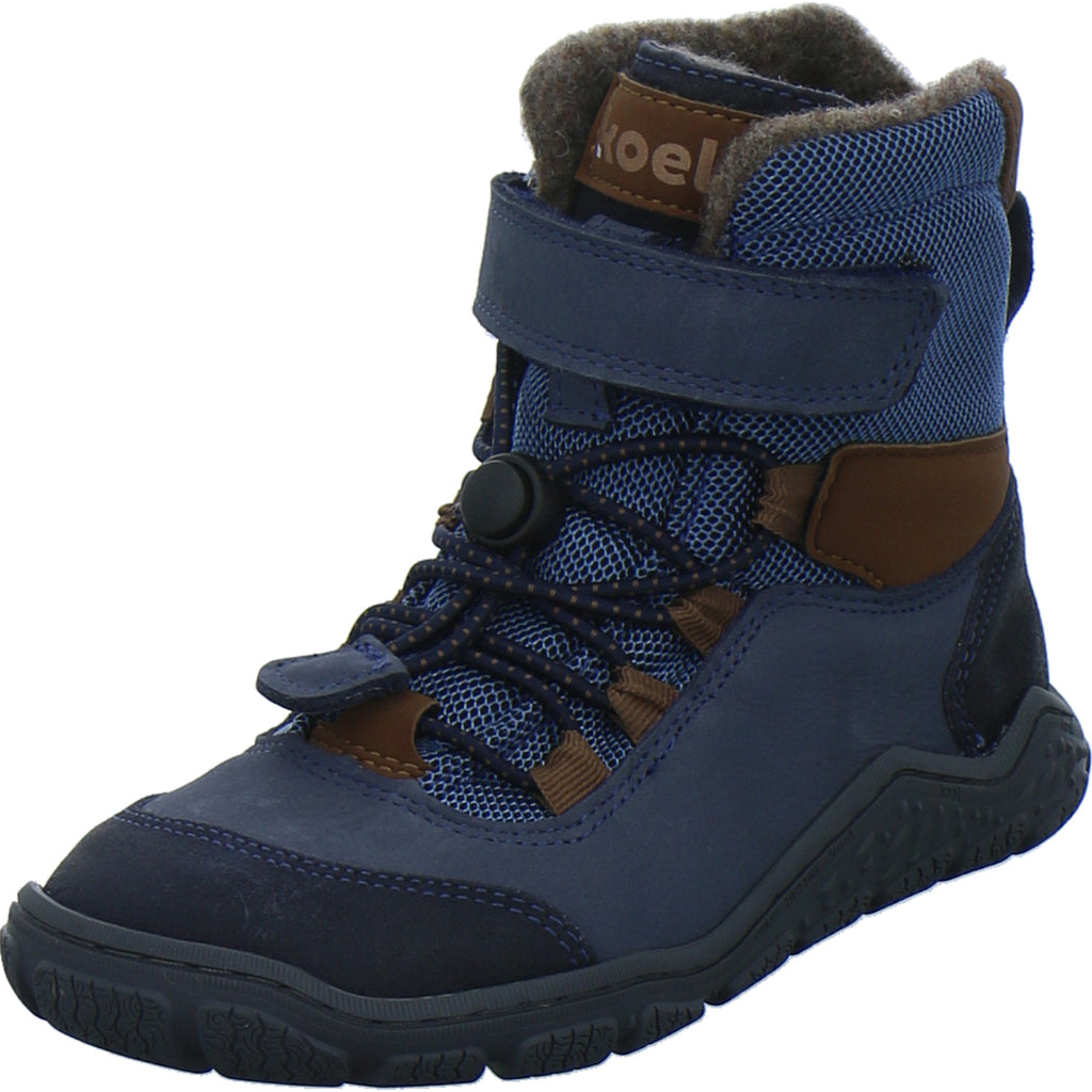 Koel Winterschuhe Jungen Barefoot Shoes Velcro Blau-kombi