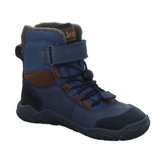 Koel Winterschuhe Jungen Barefoot Shoes Velcro Blau-kombi