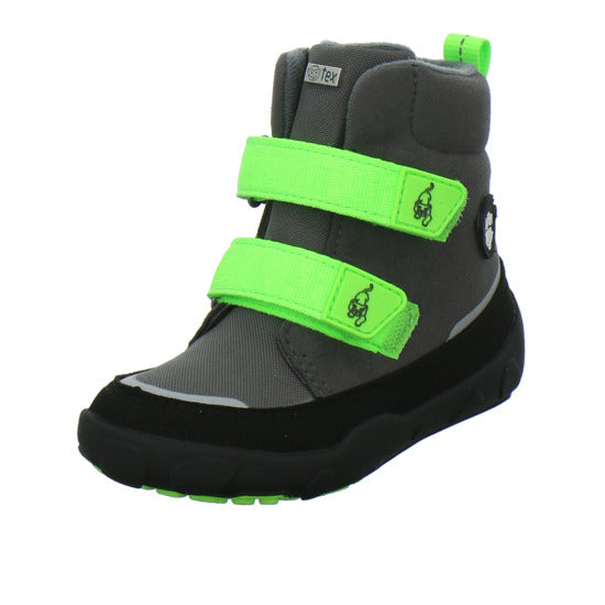 Affenzahn Vegan Comfy Winterschuhe warm gefüttert Grau-kombi - 360° Ansicht