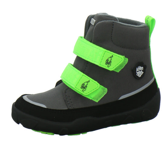Affenzahn Vegan Comfy Winterschuhe warm gefüttert Grau-kombi - 360° Ansicht