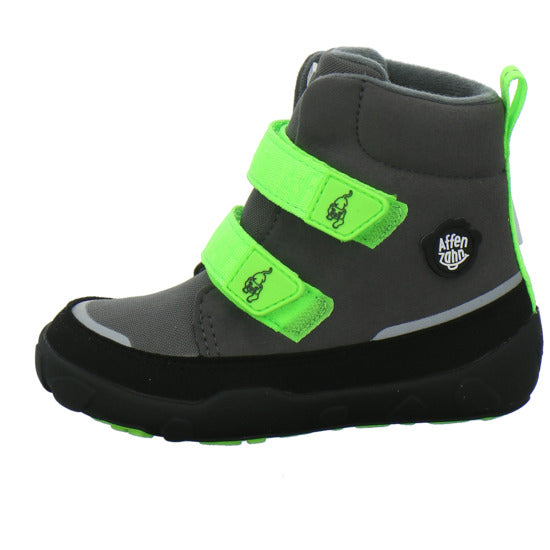 Affenzahn Vegan Comfy Winterschuhe warm gefüttert Grau-kombi - 360° Ansicht