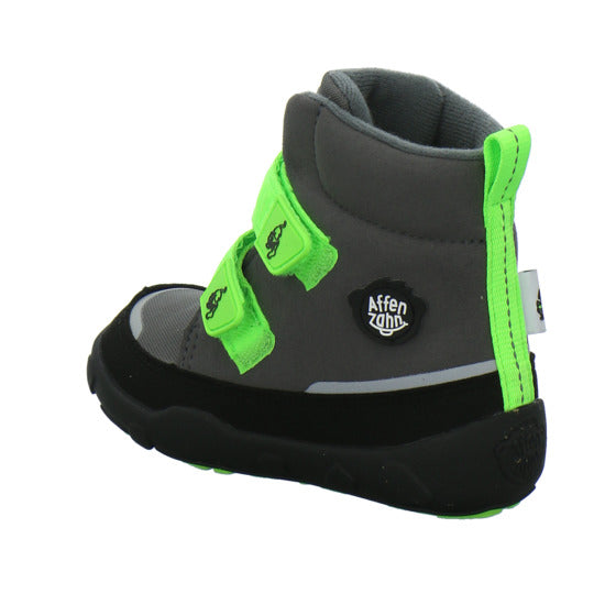 Affenzahn Vegan Comfy Winterschuhe warm gefüttert Grau-kombi - 360° Ansicht