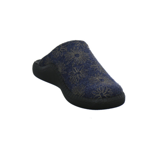 Josef Seibel Monaco D04 Hausschuhe Damen Blau-kombi - 360° Ansicht