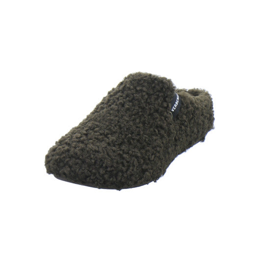 Verbenas Hausschuhe Damen Damen York Curly Dunkelbraun