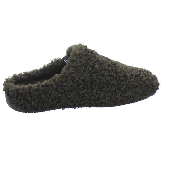Verbenas Hausschuhe Damen Damen York Curly Dunkelbraun