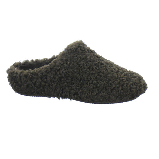 Verbenas Hausschuhe Damen Damen York Curly Dunkelbraun