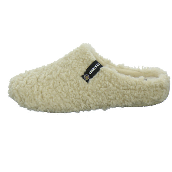 Verbenas Hausschuhe Damen Damen York Curly Beige