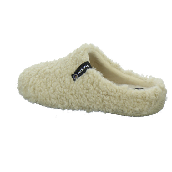 Verbenas Hausschuhe Damen Damen York Curly Beige
