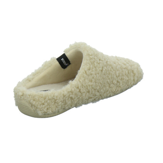 Verbenas Hausschuhe Damen Damen York Curly Beige