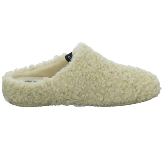 Verbenas Hausschuhe Damen Damen York Curly Beige