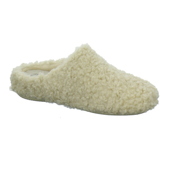 Verbenas Hausschuhe Damen Damen York Curly Beige