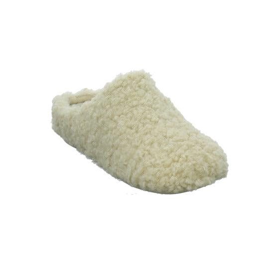 Verbenas Hausschuhe Damen Damen York Curly Beige