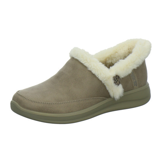 Skechers Hausschuhe Damen Damen Slip Ins cozy escape taupe