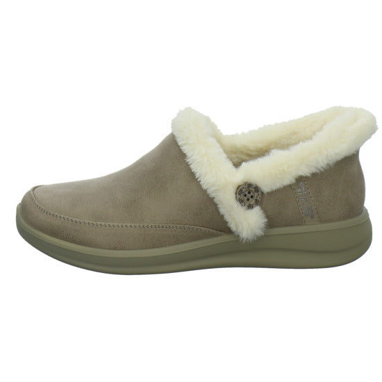 Skechers Hausschuhe Damen Damen Slip Ins cozy escape taupe